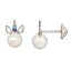 Pendientes Unicornio de plata con perla para niña